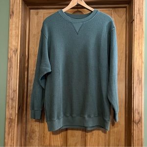 Aerie Oversized waffle knit crew neck